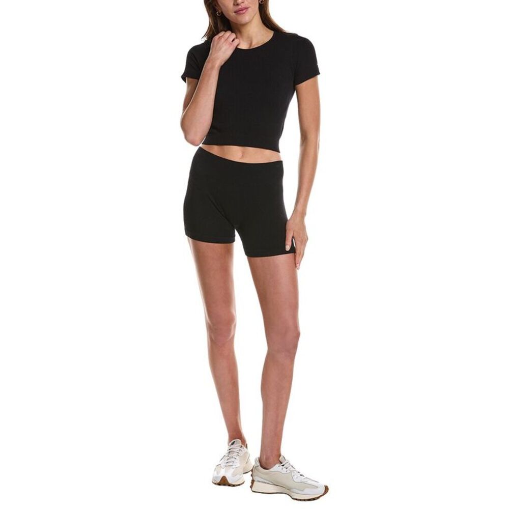 Marion Womens  4In 2Pc Pointelle Seamless Set, Black